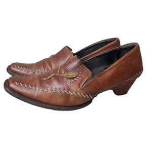 𝅺Womens Leather Pikolinos Square Toe Shoes *Flawed